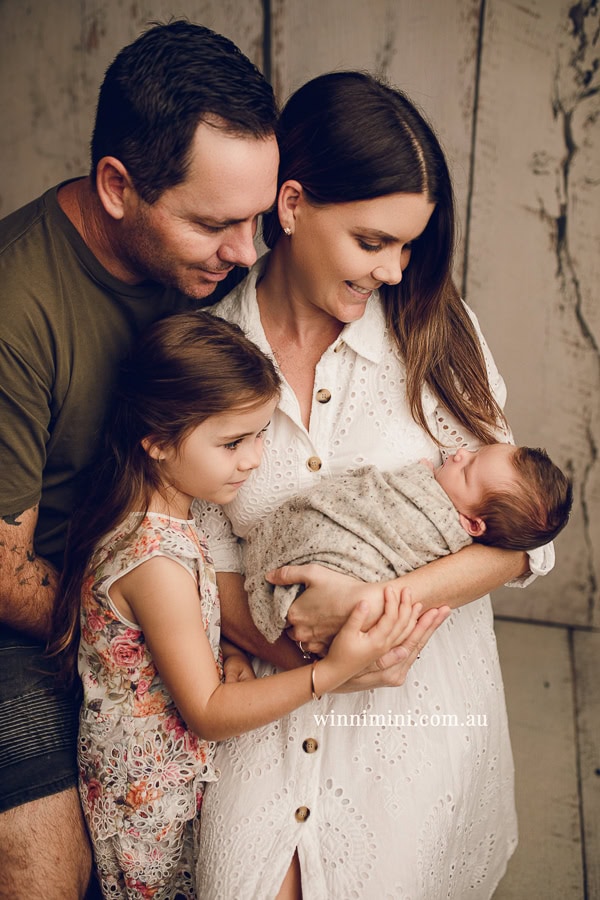 newborn baby family photographer gold coast brisbane babies